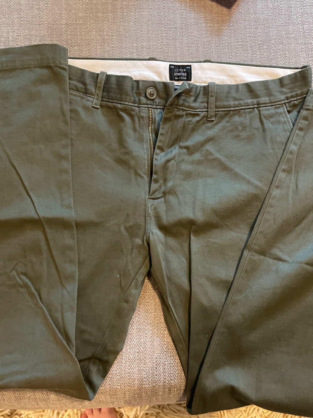 NWOT! Jcrew Men's Slim Fit Stretch Olive Green Pants